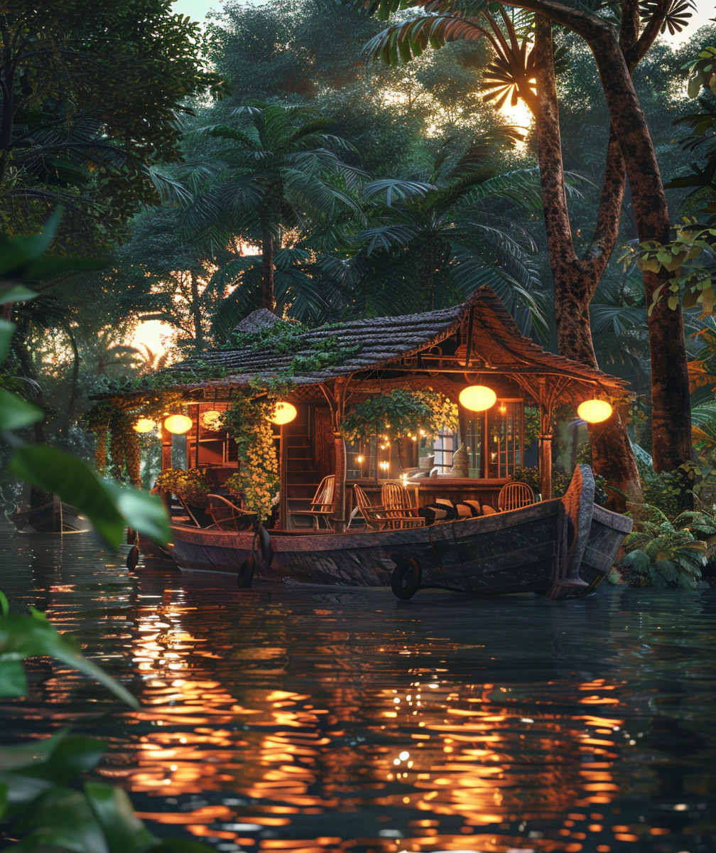 Dwell in Beauty | Tropical House Boat