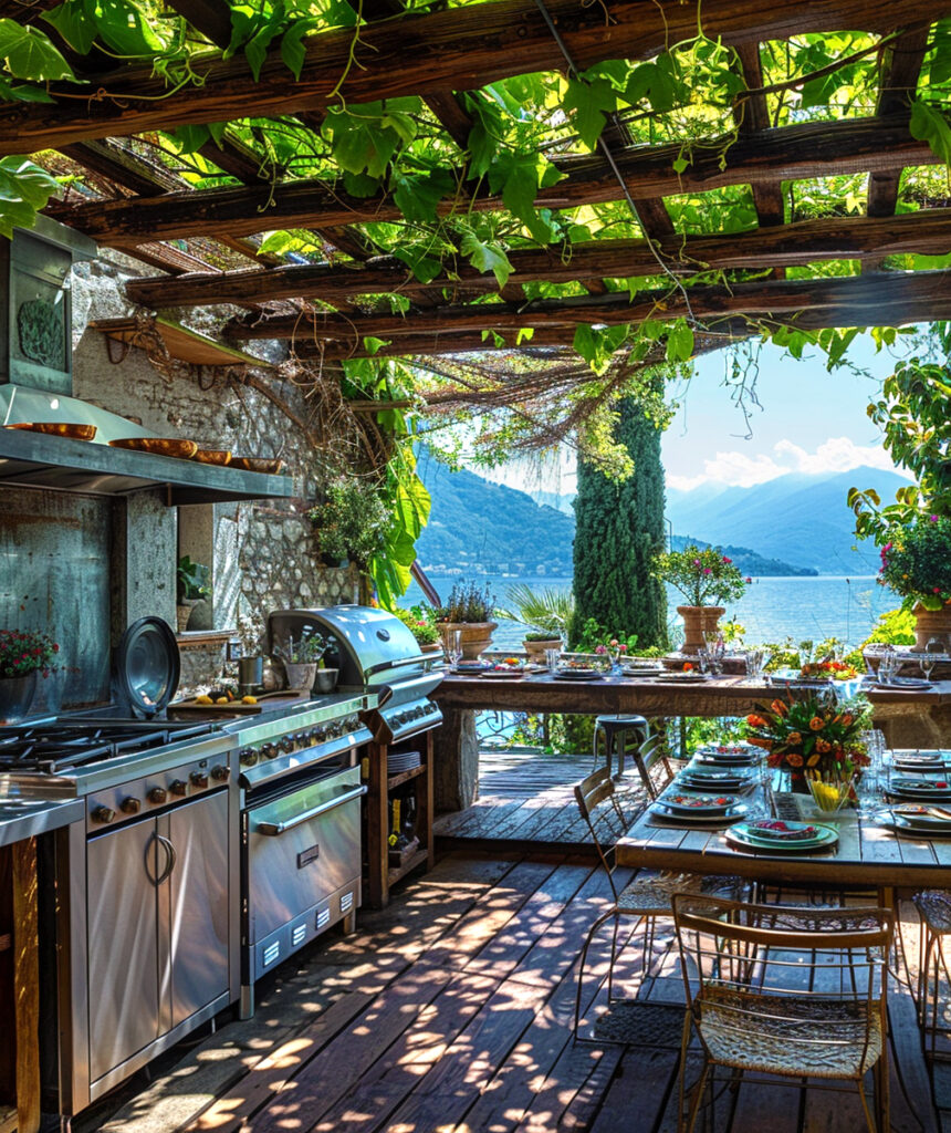 Dwell in Beauty | Rustic Kitchen at Lake