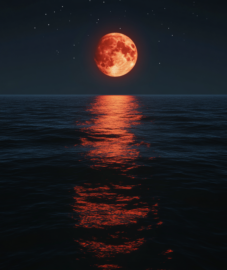 Dwell in Beauty | Full Moon over Mediterranean Sea