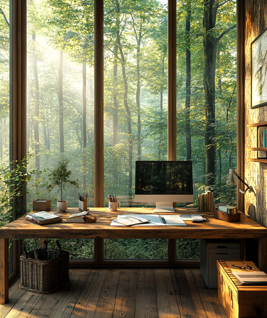 Dwell in Beauty | Dream Wooden Remote Office