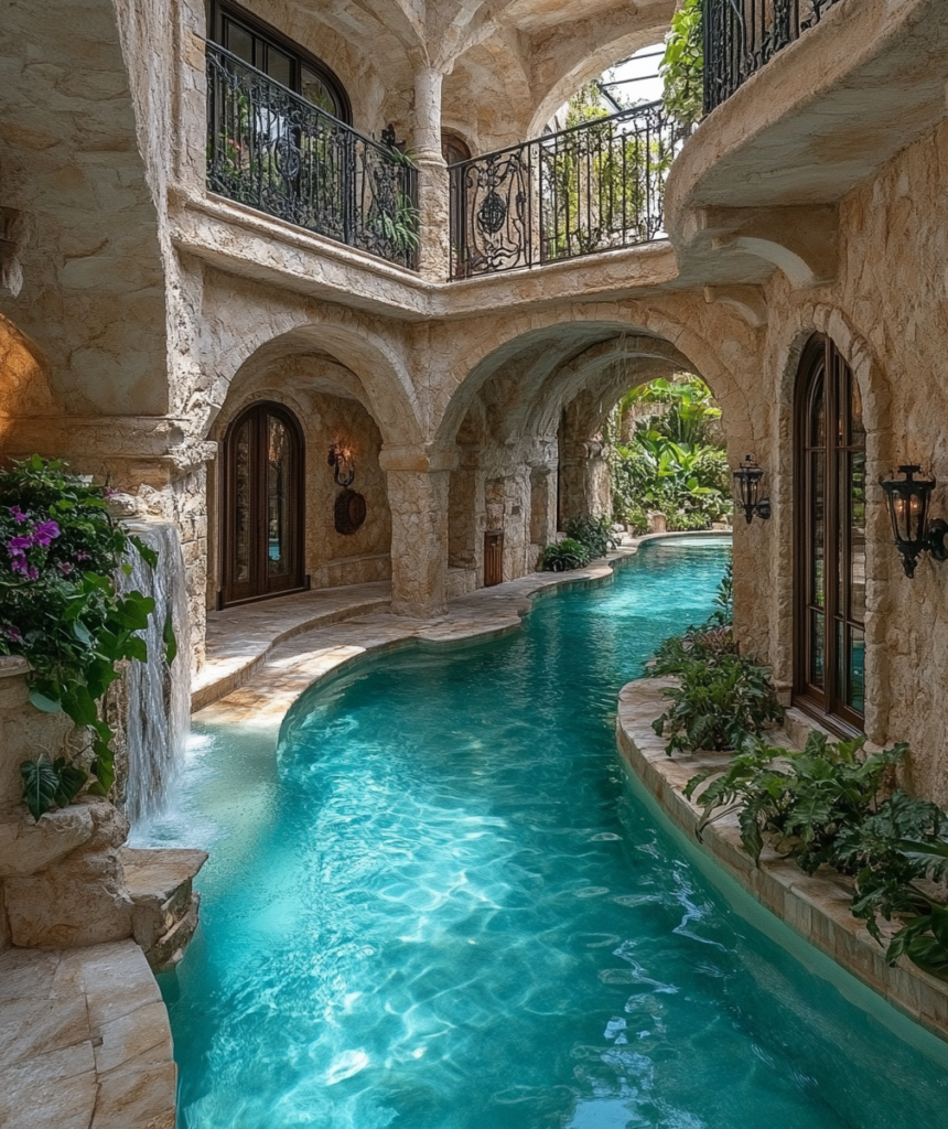 Dwell in Beauty | Luxurious Mansion with Indoor Swimming River