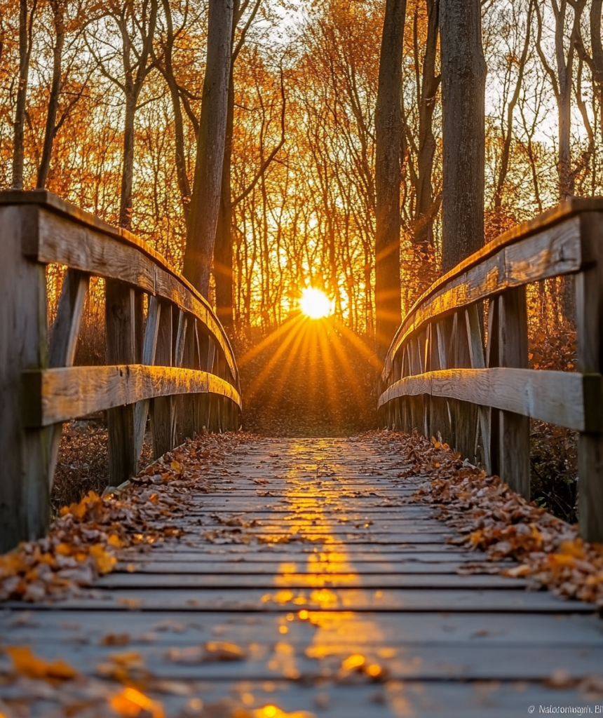 Dwell in Beauty | Autumn Day - Wooden Bridge