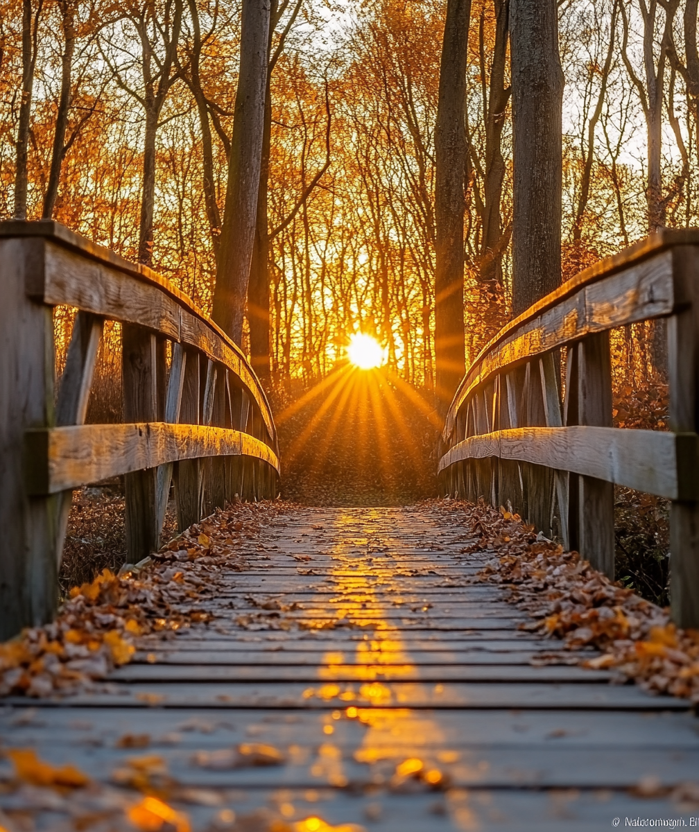 Dwell in Beauty | Autumn Day - Wooden Bridge