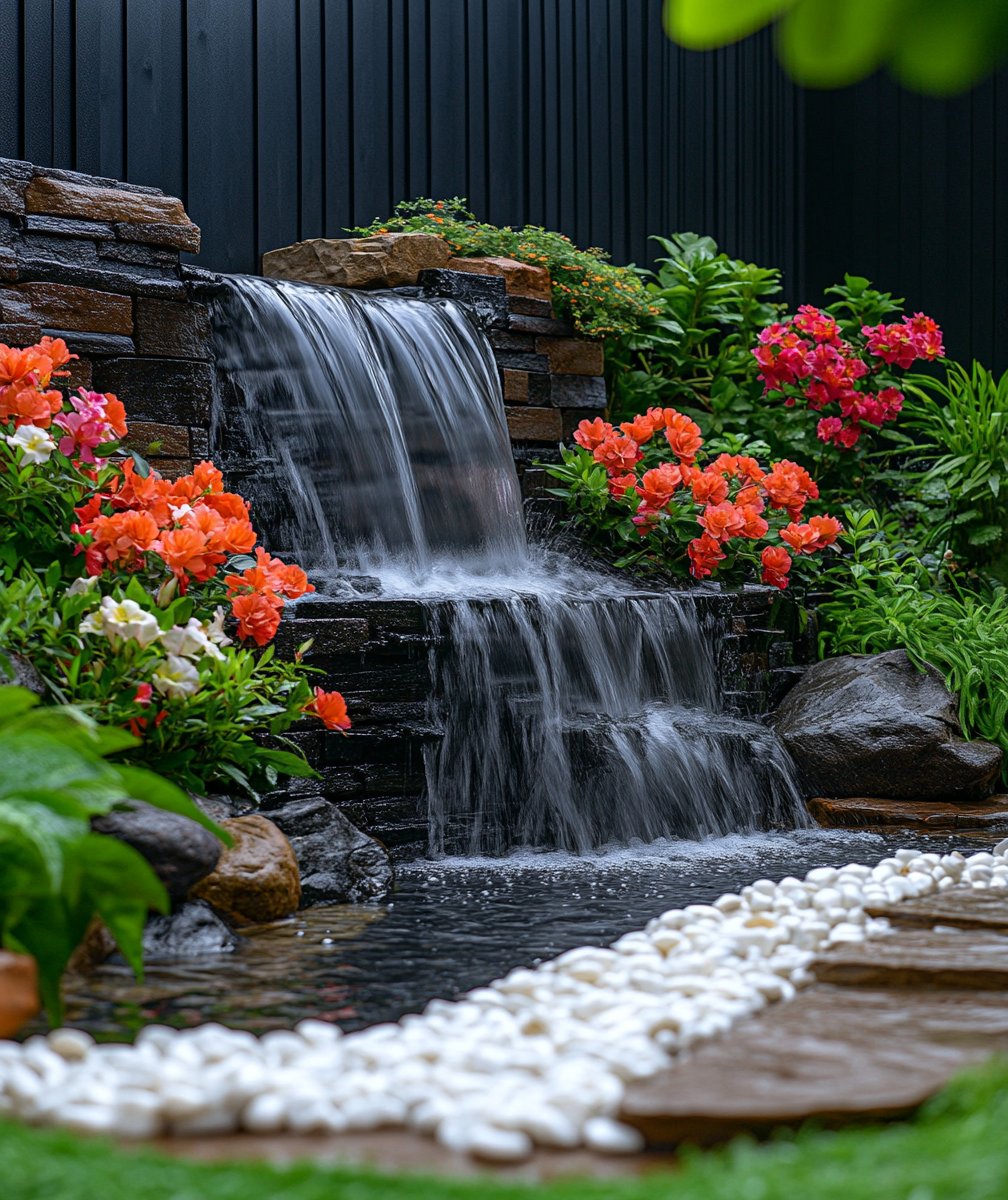 Dwell in Beauty | Beautiful Garden Design Idea - Garden Waterfall