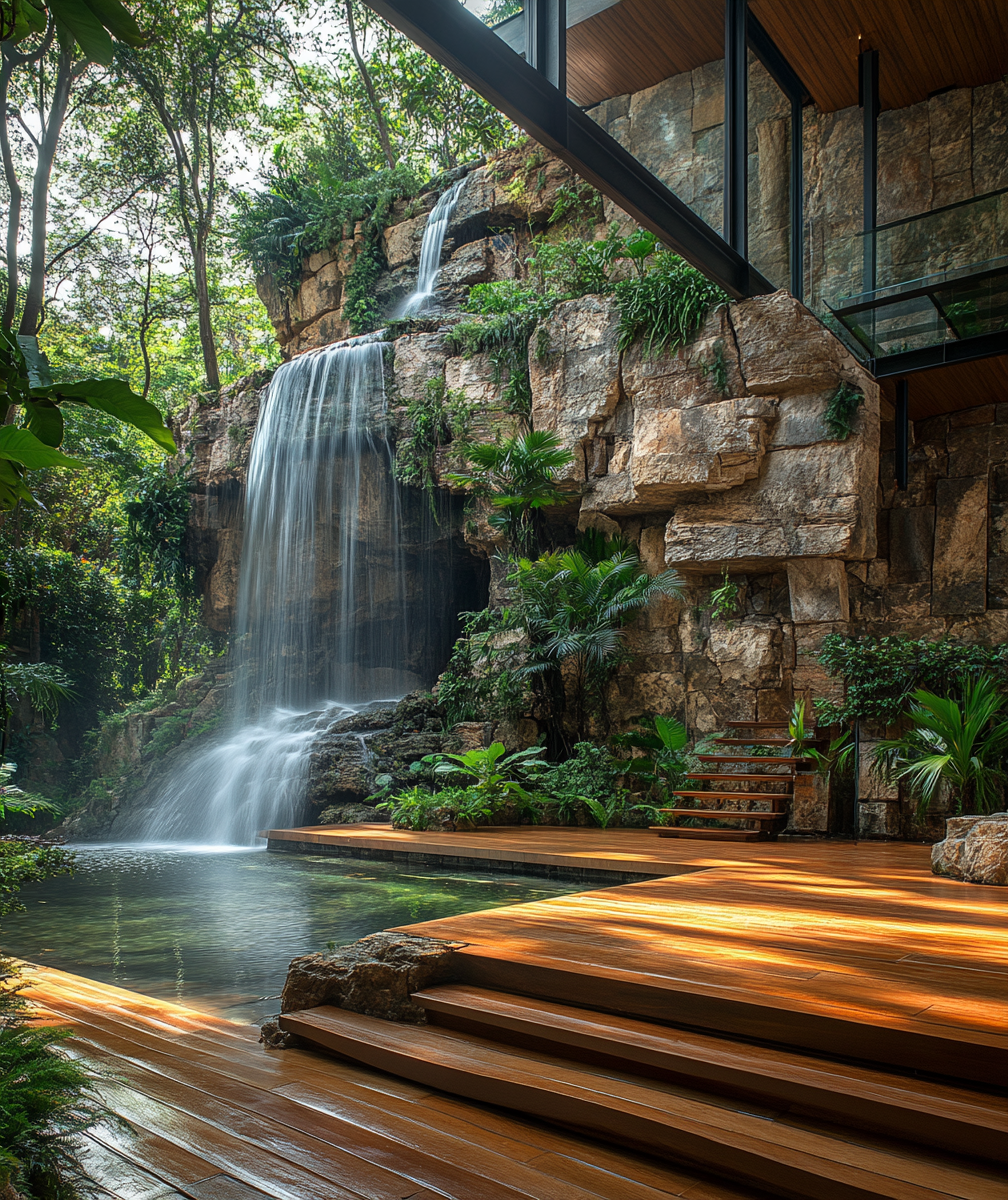 Dwell in Beauty | Beautiful Indoor Waterfall